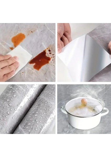 Mermer Desenli Sticker Folyo Atina Grisi 60CM*5MT T04 modelleri