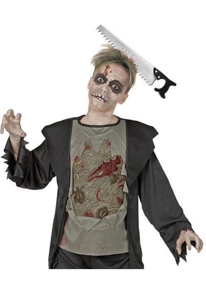 Kafaya Saplanmış Halloween Kanlı Testere Şaka Tacı - Lisinya fırsatları