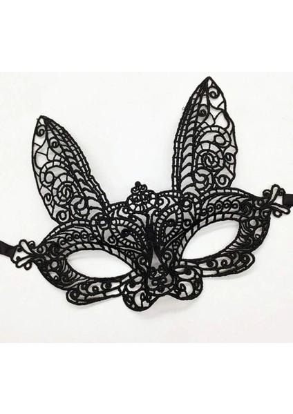 Siyah Renk Dantel Kesim Dantel Işlemeli Balo Parti Maskesi 7 No - Lisinya fiyatları