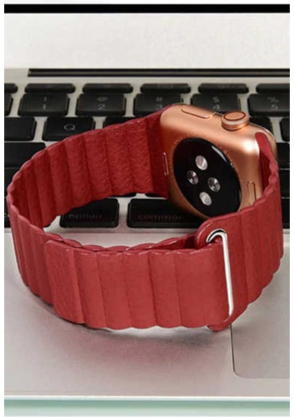 42 mm Deri Kırmızı Saat Kayışı, Şık ve Rahat Kullanım Için Ideal Seçim modelleri