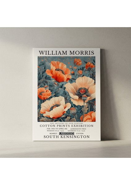 William Morris Tarzı Haşhaş Çiçeği Tablosu fiyatları