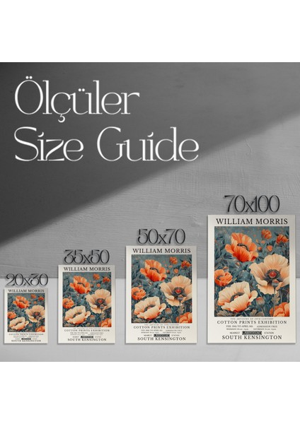 William Morris Tarzı Haşhaş Çiçeği Tablosu modelleri