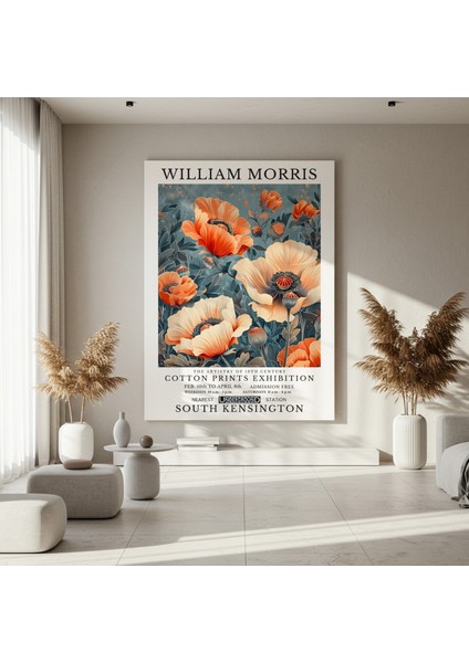 William Morris Tarzı Haşhaş Çiçeği Tablosu fırsatları