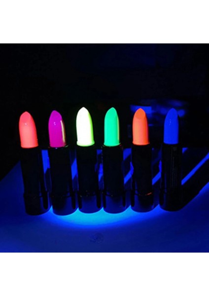 Karanlıkta Parlayan Yanan Uv Neon Ruj Yüz Boyama 6 Adet 6 Renk