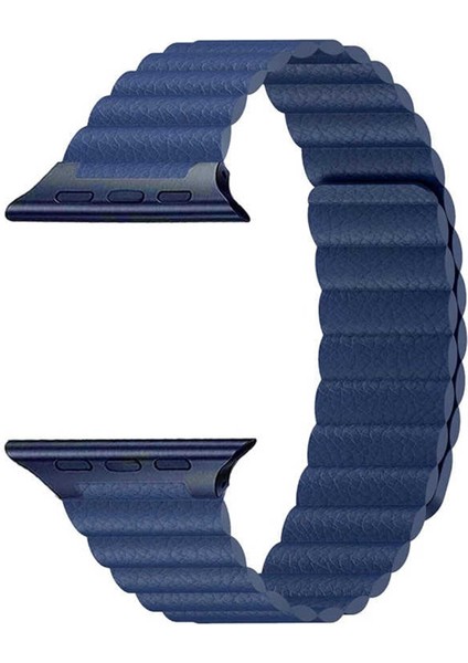 Deri Kayış 44 mm Lacivert, Şık ve Rahat Saat Aksesuarı