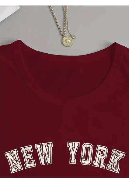 Kadın Uzun Kollu Bisiklet Yaka Yazı Baskılı Viskon Bluz fırsatları