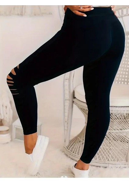 Kadın Dizleri Kesik Dalgıç Tayt