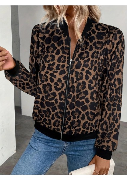 Kadın Uzun Kollu Önden Fermuarlı Modal Ceket modelleri