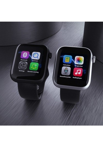 Kameralı, Konuşmalı, Sim Kartlı, Bluetooth, Kayıtlı, Şık ve Kullanışlı Akıllı Saat Siyah
