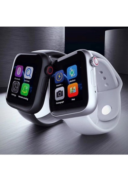 Kameralı, Konuşmalı, Sim Kartlı, Bluetooth, Kayıtlı, Şık ve Kullanışlı Akıllı Saat Siyah