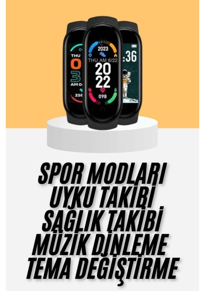 Renkli Çok Fonksiyonlu Akıllı Bileklik, Spor ve Günlük Takip, Android ve Ios Uyumlu