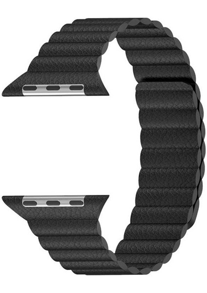 Deri Siyah Saat Kayışı 42 Mm, Şık ve Dayanıklı Tasarım