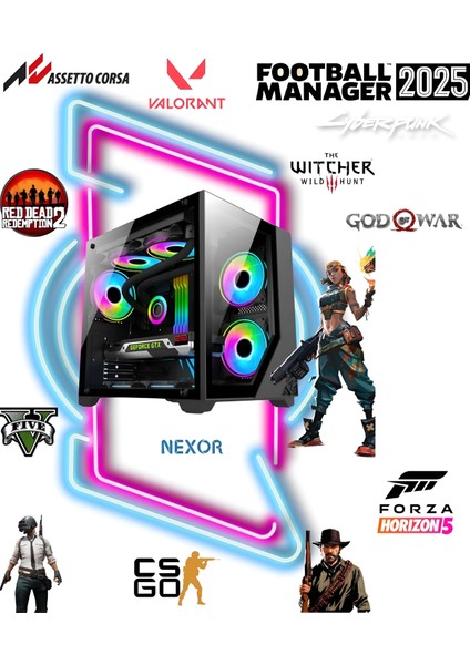 NXR348 Ryzen 7 5700X 16GB 500GB SSD GTX1660 6gb 27" Oyuncu Masaüstü Bilgisayar fiyatları