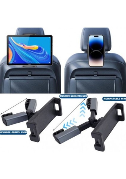 Siyah Arka Koltuk Kafalığı Tablet ve Telefon Tutucu Çocuklar Için Rahat Kullanım fiyatları