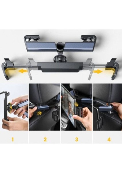 Siyah Arka Koltuk Kafalığı Tablet ve Telefon Tutucu Çocuklar Için Rahat Kullanım fırsatları