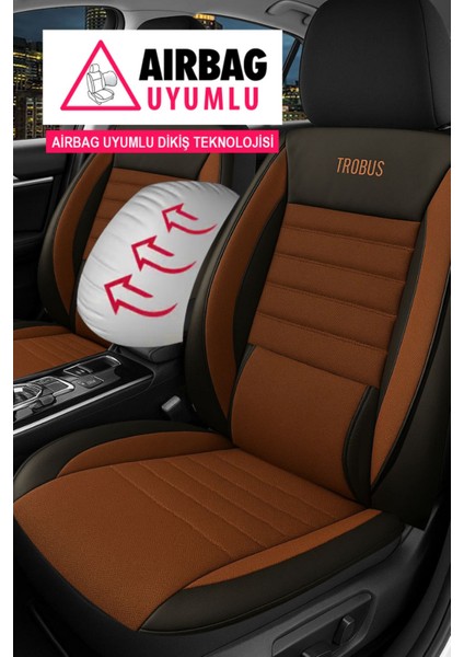 Tofaş Fiat Tempra Station Wagon 1990–1995 Saren Serisi Oto Koltuk Kılıfı 5’li Set – Airbag & Kolçak Uyumlu, 3 Katman, Pike+Lakost+Deri Taba fırsatları
