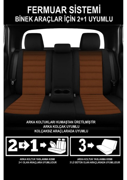 Tofaş Fiat Tempra Station Wagon 1990–1995 Saren Serisi Oto Koltuk Kılıfı 5’li Set – Airbag & Kolçak Uyumlu, 3 Katman, Pike+Lakost+Deri Taba indirimleri