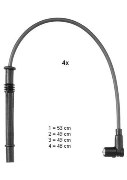 HBK.3335 - Buji Kablosu Clıo Iıı-Kng-Twng 1.2 16V-DACIA Logan Mcv Iı 1.2 13 Sandero 1.2 16V 08