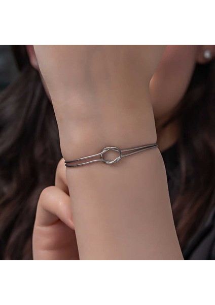 925 Ayar Gümüş Aşk Düğüm Kadın Bileklik T8076 (599599) fırsatları