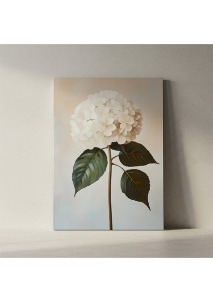 Beyaz Ortanca Çiçeği Yağlıboya Tablosu fiyatları