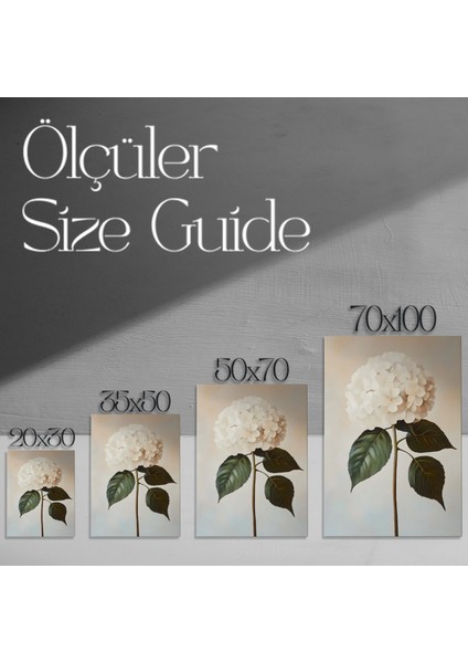 Beyaz Ortanca Çiçeği Yağlıboya Tablosu modelleri