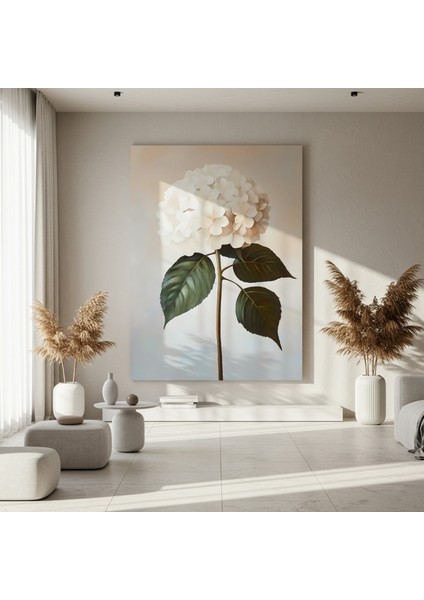 Beyaz Ortanca Çiçeği Yağlıboya Tablosu fırsatları