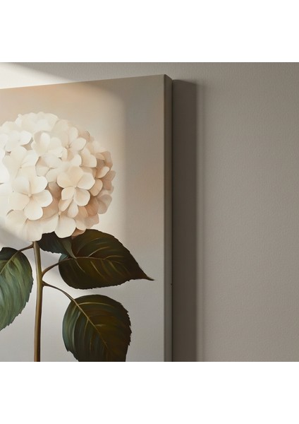 Beyaz Ortanca Çiçeği Yağlıboya Tablosu indirimleri