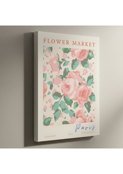 Paris Çiçek Pazarı Botanik Baskı Tablosu