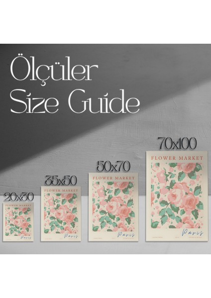 Paris Çiçek Pazarı Botanik Baskı Tablosu modelleri