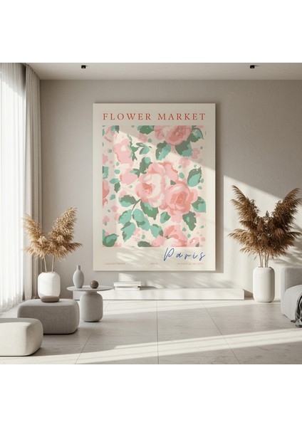 Paris Çiçek Pazarı Botanik Baskı Tablosu fırsatları