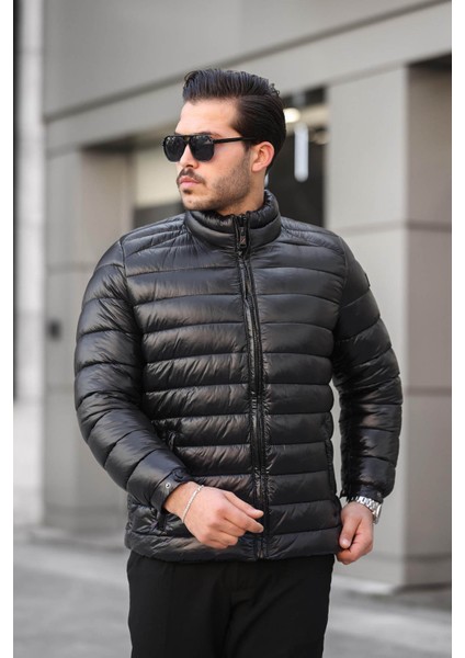 Su ve Rüzgar Geçirmez Şişme Siyah Erkek Mont 2253 fiyatları