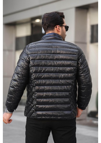 Su ve Rüzgar Geçirmez Şişme Siyah Erkek Mont 2253 modelleri