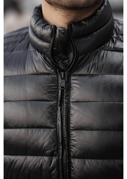 Su ve Rüzgar Geçirmez Şişme Siyah Erkek Mont 2253 fırsatları