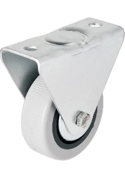 106 - 50 mm Sabit Kapaklı Gri Pvc Teker - Lisinya