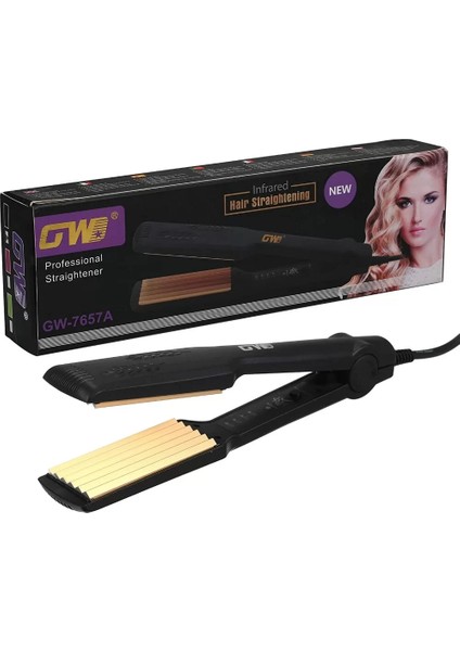 GW-7657 Elektrikli Zikzak Isıtma Ayarı Dalgalı Saç Modelleyici Saç Şekillendirici Aracı (5224)