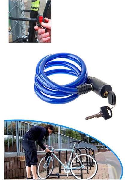 Bisiklet Kilidi Anahtarlı 17MM x 100CM - Lisinya