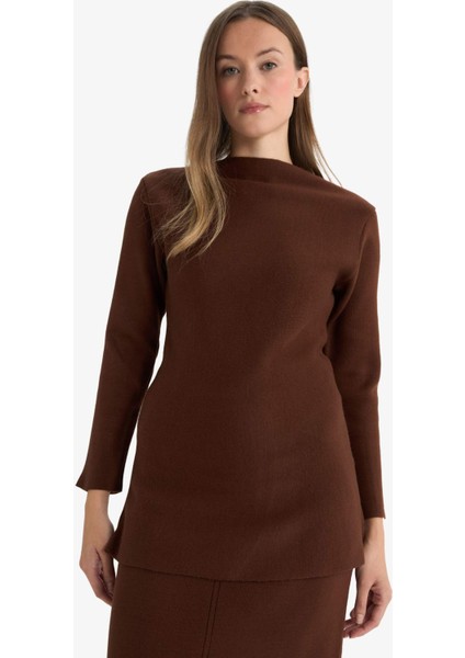 Kayık Yaka Uzun Kollu Triko Tunik F9930AX25AU fırsatları