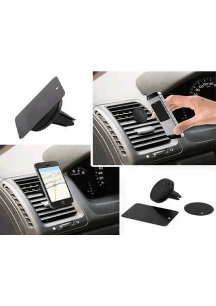 Araç Içi Klima Montajlı Manyetik Telefon ve Tablet Tutucu, Gri Renk fırsatları