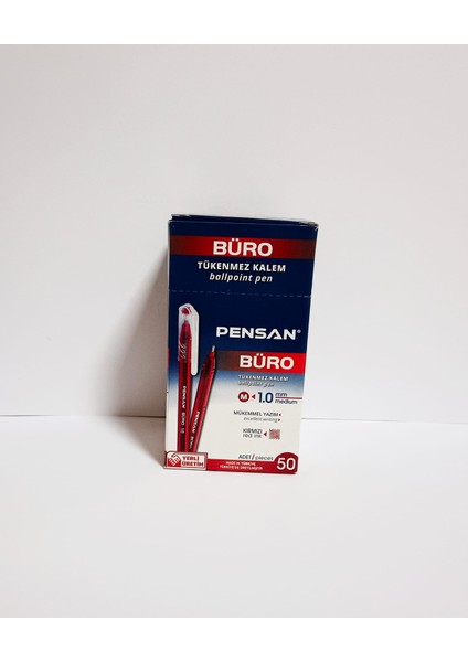 Tükenmez Kalem Pensan 2270 1mm Kırmızı 50`li