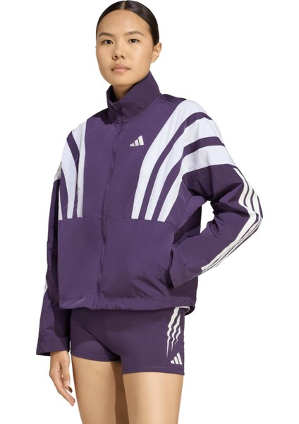 Adizero Nyc Kadın Mor Koşu Rüzgarlığı.-