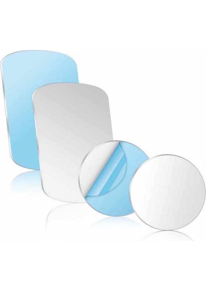 Iki Adet Manyetik Telefon Tutucu Metal Plaka, Yuvarlak ve Dikdörtgen 4-6.5 cm