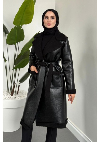 Ribana Içi Kürklü Suni Deri Kaban Siyah fiyatları