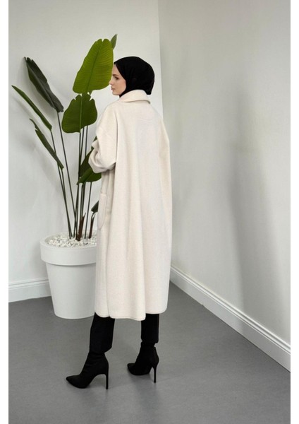 Mandell Kürklü Kaşe Kaban Krem fırsatları