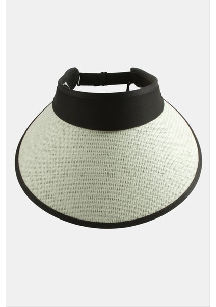 Sepetim Kasketli Hasır Plaj Şapkası-Beyaz fırsatları