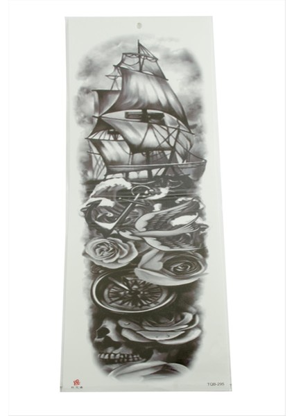 Sepetim Gemi Tattoo Kol Dövme Sticker-Siyah fiyatları