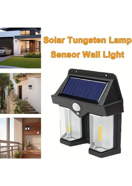 Solar Güneş Enerjili Lamba 2 Ampul Flament LED EG-228 (5224)