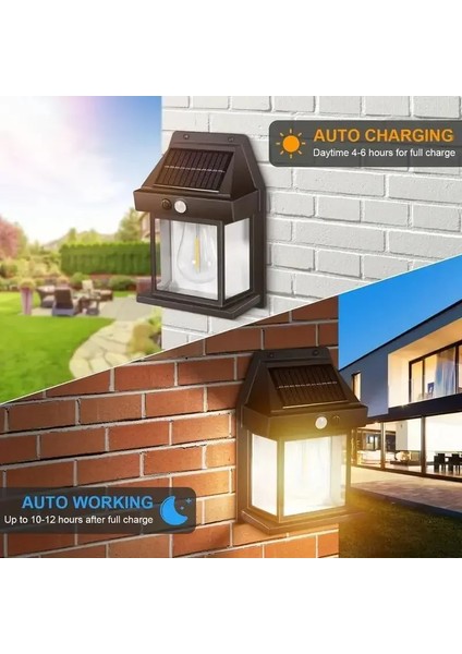 Solar Şarjlı Duvar Aplik Lambası Sensorlu EG-111 (5224)