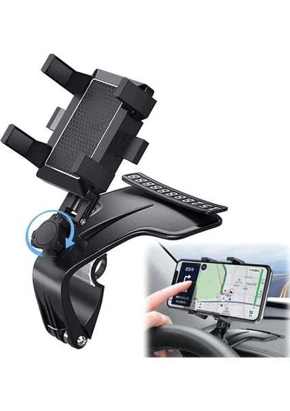 Siyah Numaratörlü Araç Içi Telefon Tutucu, Güvenli ve Pratik Kullanım