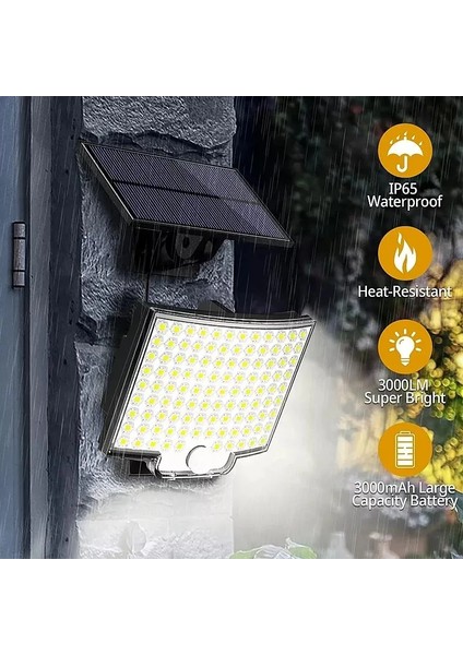 Solar Bahçe Aydınlatma Lambası 108 LED LF-2501B (5224) fırsatları