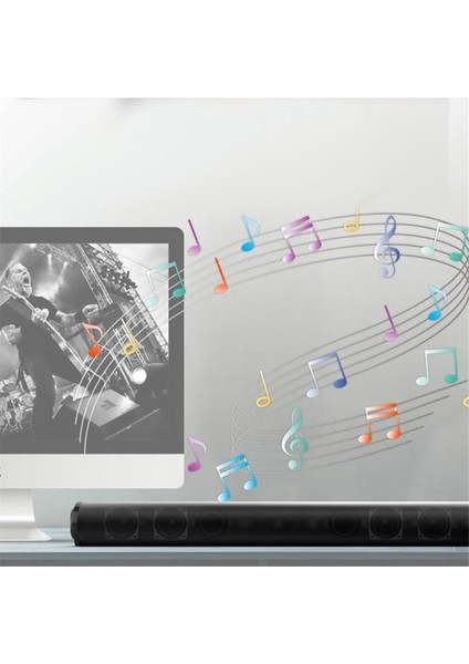 Kablosuz Bluetooth Ses Çubuğu Hoparlör Sistemi Kablolu Kablosuz Surround Stereo Ses Hoparlör Ev Sineması Tv Projektörü (Yurt Dışından)